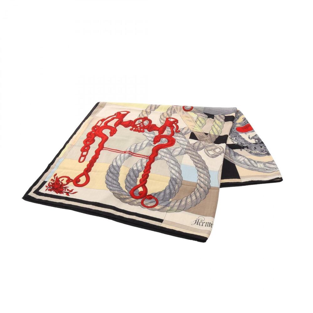 Hermes Carre Geant 140 Della Cavalleria Scarf Muffler Silk Cashmere Women's I...